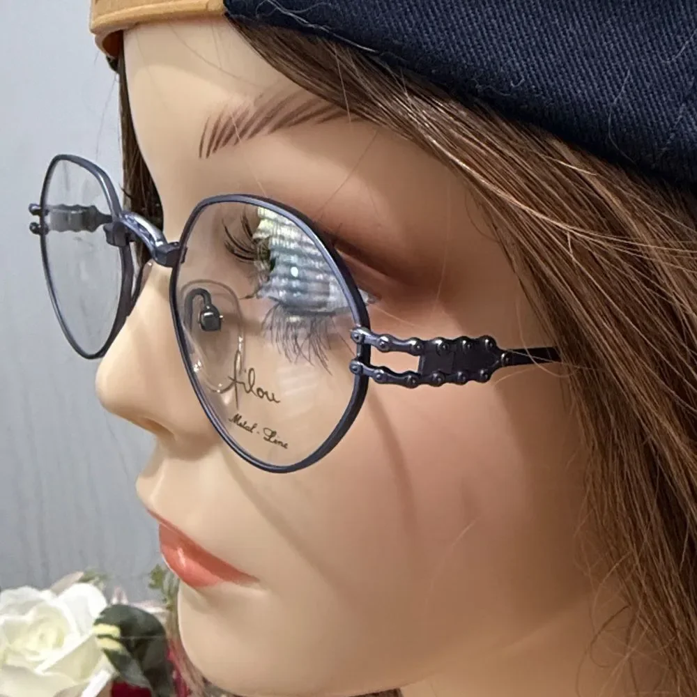 Filou Metal Line Eyeglasses Style Number 7002 Lavender Retro Steampunk New